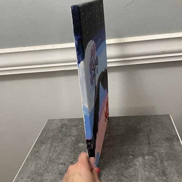 Canvas painting of floral tree - Picture 2 of 2